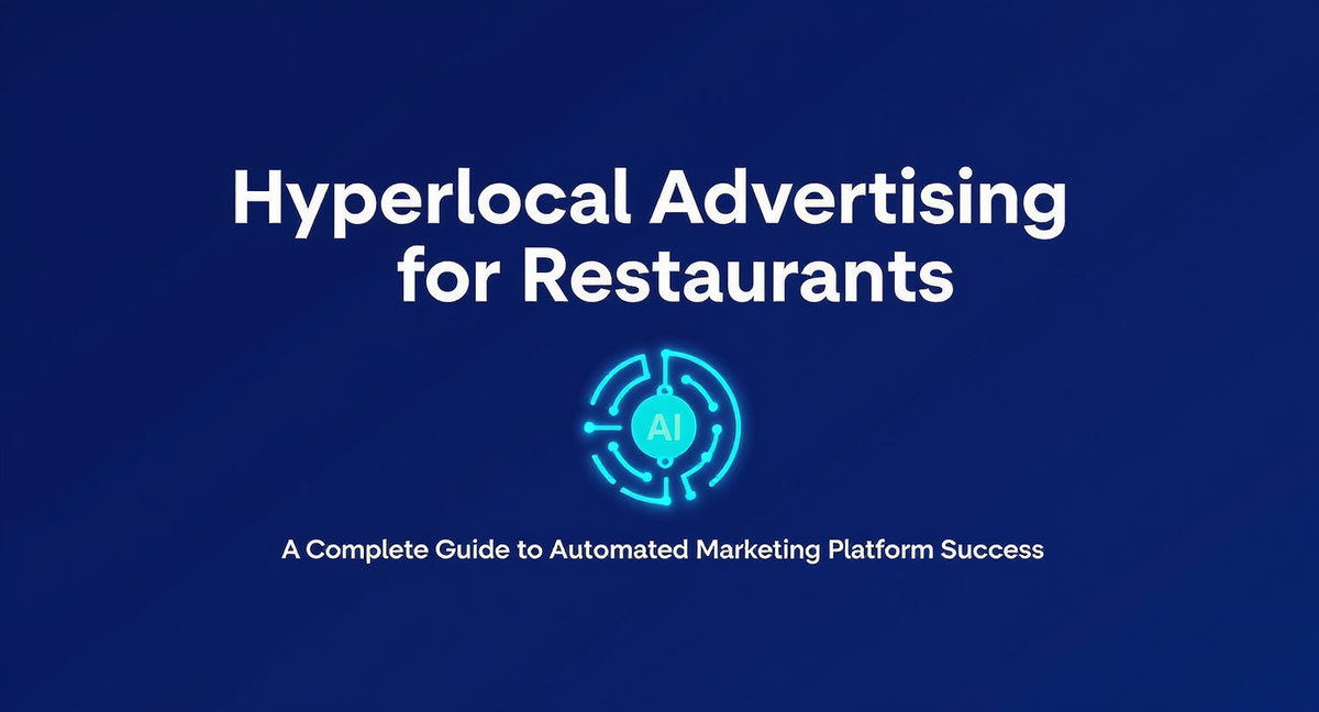  Restaurant owner using AI marketing automation and hyperlocal advertising strategies to attract local customers