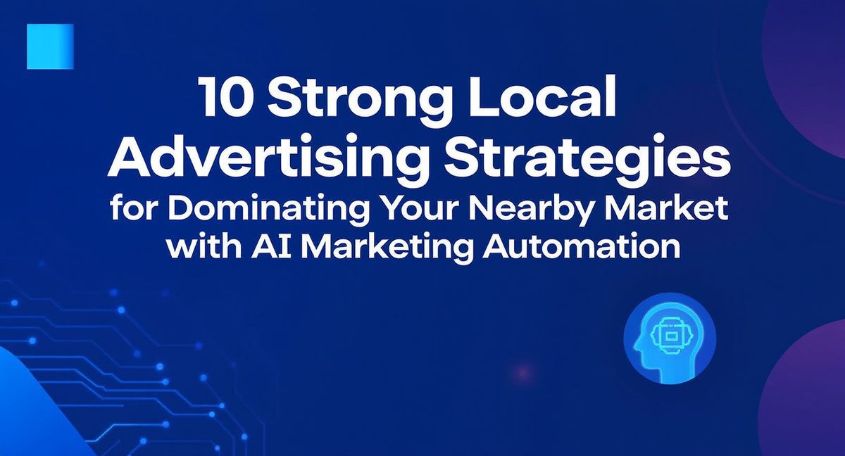 Local advertising strategies showing AI marketing automation for location-based marketing on mobile devices